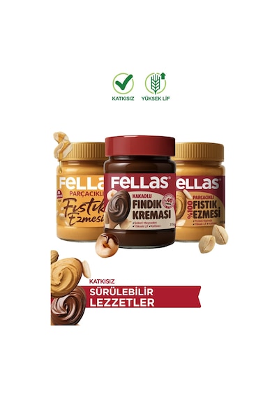Kakaolu Fındık Kreması 315 G + Fıstık Ezmesi - %100 300 G + Ballı Fıstık Ezmesi 300 G