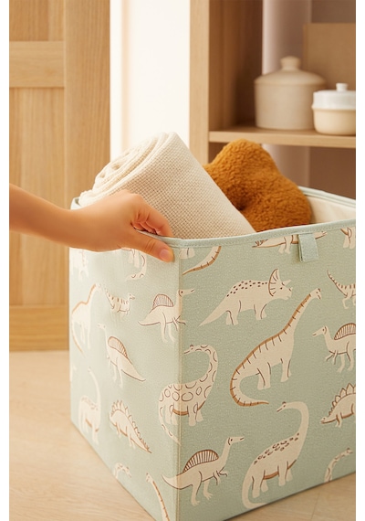 Ocean Home Textile Çocuk Odası Dinozor Kutu 33 x 30 x 33 CM