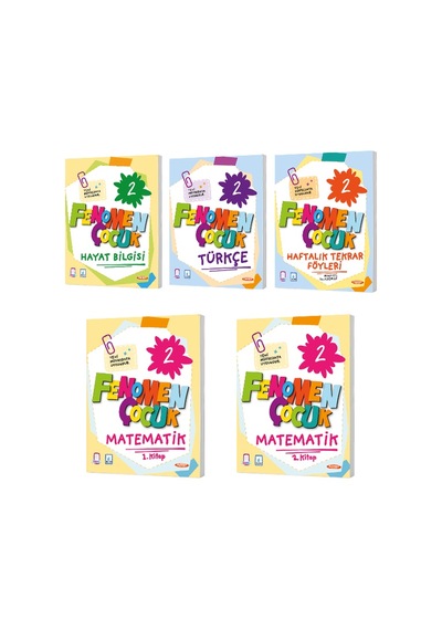 Fenomen 2. Sınıf Matematik Türkçe Hayat Bilgisi Ve Haftalık Tekrar Föyleri 5li Set