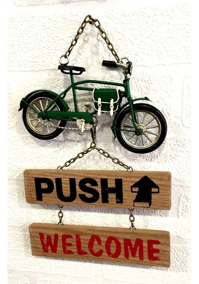 Metal Yeşil Bisiklet Pull/Push