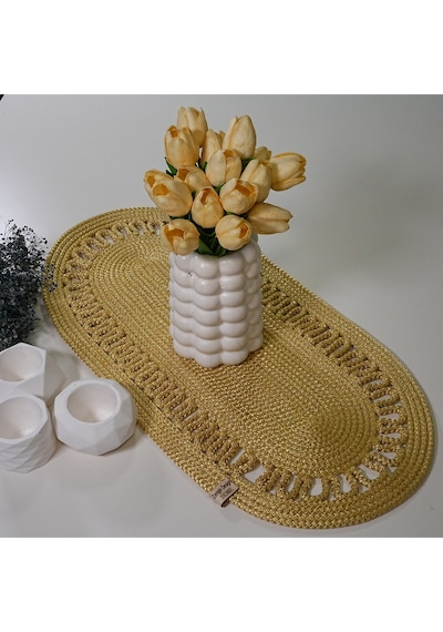 Zengin Design Home 10 Oval Runner Sarı