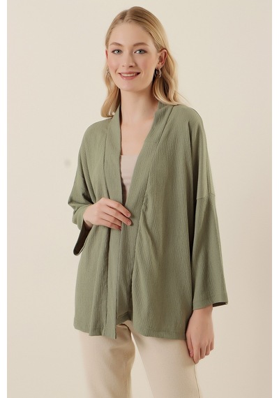Bigdart 5862 Örme Kimono - Çağla 5862bgd19-500-12157 001