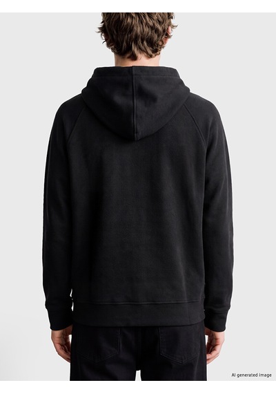 LC Waikiki Lc Waıkıkı Siyah Kapüşonlu Erkek Fermuarlı Sweatshirt