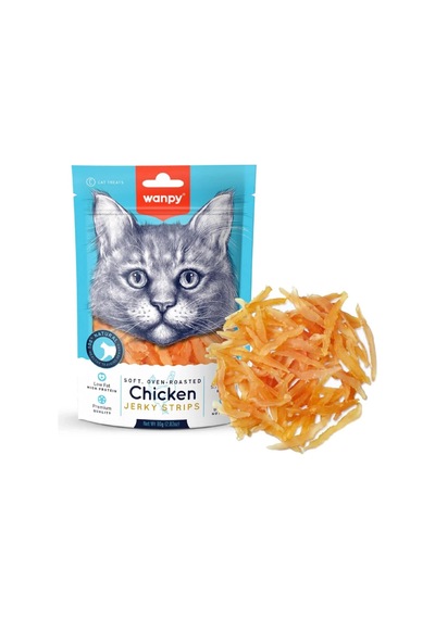 Wanpy Oven Roasted Tavuklu Yumuşak Taneli, 80 G, Kedi Ödülü