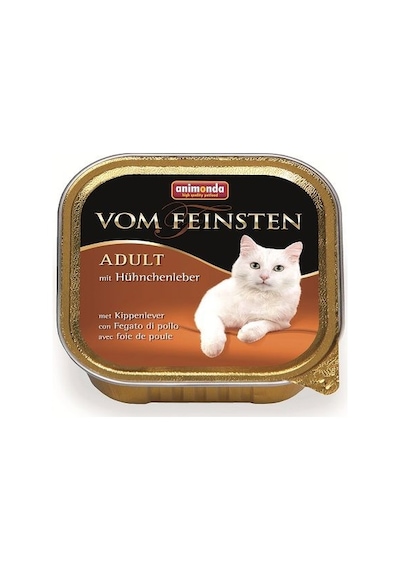 Animonda Vom Feinsten Tavuklu ve Ciğerli Pate Yetişkin Kedi Maması 100 G