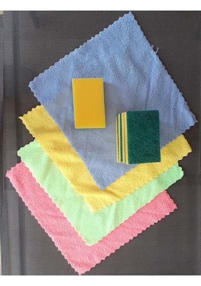 Bulaşık Temizlik Süngeri 5li 30cm  mikrofiber bez 4lü Set