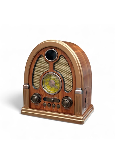 Rt-710a Ahşap Tasarım Nostalji Radyo,bluetooth Özellikli Eskitme Nostaljik Radyo