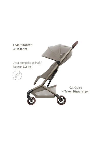 Maxi-cosi Fame Cabin Led Işıklı Entegre Şarj Üniteli Tek Elle Katlanan Premium Kabin Boy Bebek Arabası Sapphire Sand