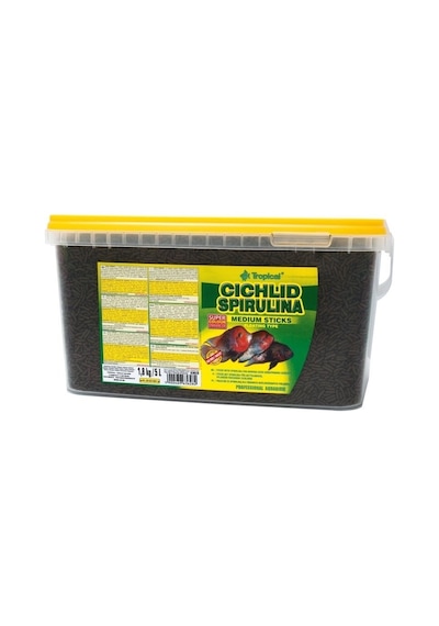 Tropical Cichlid Spirulina Medium Sticks 100 Gram Açık Yem