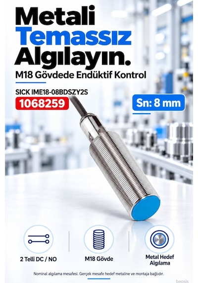 Sıck Ime18-08bdszy2s Endüktif Yaklaşım Sensörü 1068259