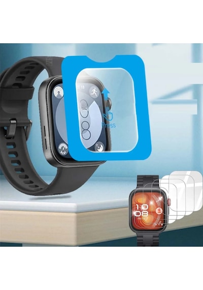 Huawei Watch Fit 4 Kolay Uygulama Aparatlı Cam Ekran Koruyucu