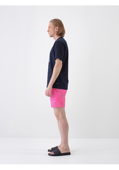 Xint Lacivert Pamuk Dokulu Regular Fit Tişört 502228