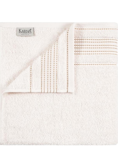 Pamuk Havlu Takımı 2 Li Ladin 50x90/70x140 Cm Krem