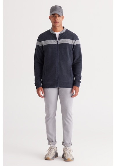 AC&Co / Altınyıldız Classics Erkek Indıgo Melanj Oversize Fit Bol Kesim Kolej Yaka Pamuklu Sweatshirt İndigo AC&Co / Altınyıldız Classics Erkek Indıgo Melanj Oversize Fit Bol Kesim Kolej Yaka Pamuklu Sweatshirt İndigo