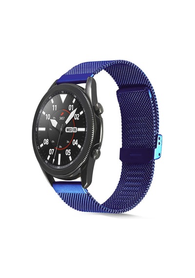 Gear S3 Uyumlu Krd-45 22mm Metal Zore Kordon-mavi