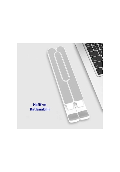 Apple Uyumlu MacBook Laptop Bilgisayar Standı Notebook Özel Yükseltici Stand Tablet Tutucu Ayarlı