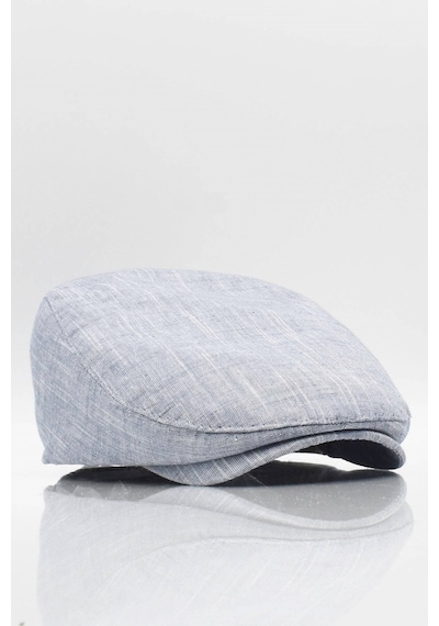Külah Erkek Düz Pamuklu Gri Flat Cap Kasket