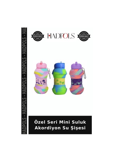 Özel Seri Mini Suluk Akordiyon Su Şişesi Çok Renkli