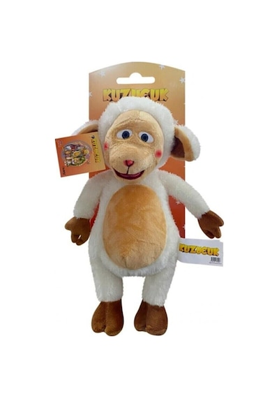 Kuzucuk Çizgi Film Peluş Kuzu Oyuncak 30 Cm Krem