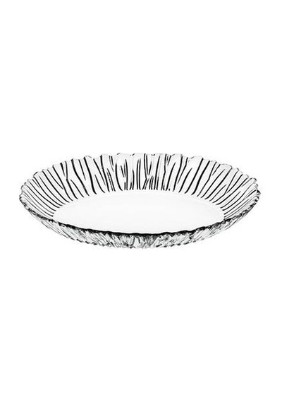 Aurora Oval Servis Tabağı Cam Malzemeden 25 X 34 Cm Ebatında 1 Pa Açık
