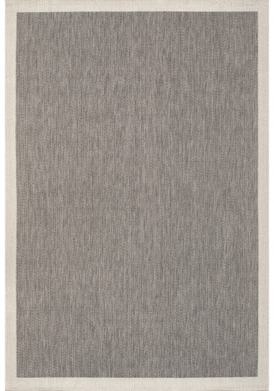 Çerçeveli Bohem Dokunuşlu Doğal Tonlarda Modern Sisal Gri Krem Renk Halı