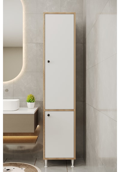 Aeka Ae-2028 Soft 2 Kapaklı Çok Amaçlı Dolap 40x180 Cm Raflı Dar Yüksek Boy Banyo Çok Bölmeli Depolama Dolabı Sonomo - Beyaz Aeka Ae-2028 Soft 2 Kapaklı Çok Amaçlı Dolap 40x180 Cm Raflı Dar Yüksek Boy Banyo Çok Bölmeli Depolama Dolabı Sonomo - Beyaz