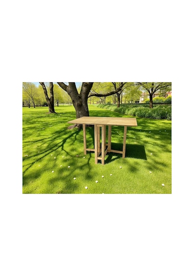 Katlanır Kanatlı Masa Yemek Masası Çalışma Masası Mutfak Masası Bambu Naturel