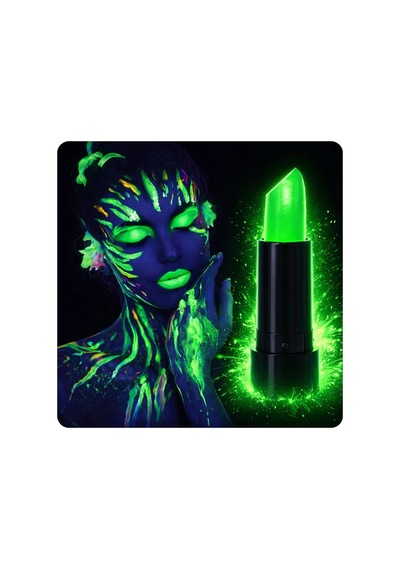 Uv Neon Yeşil Ruj Karanlıkta Parlayan Makyaj Boyası Çok Renkli