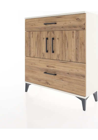 Arges Şifonyer 2 Raflı 2 Çekmeceli 2 Kapaklı 88x30x96 Aytaşı-çam Aytaşı
