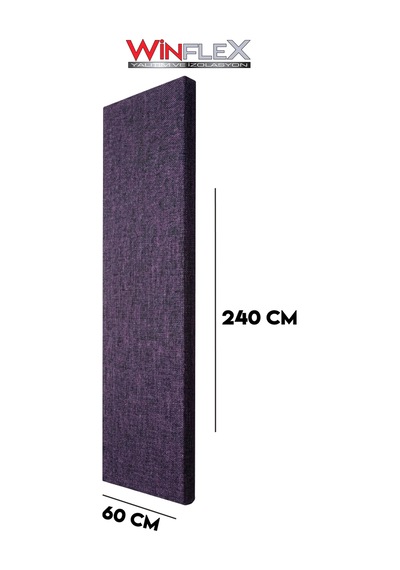 Akustik Kumaş Kaplı Panel-60x240cm Mor