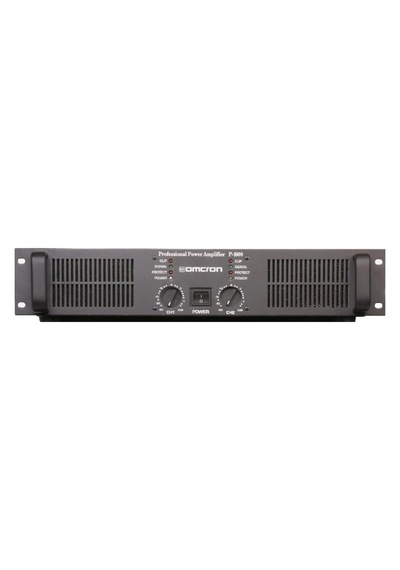 Omcron P-1000 2x500w Çift Çıkışlı Stereo Power Anfi, Siyah