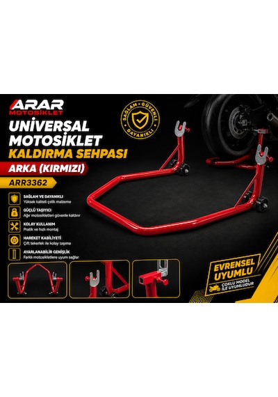 Universal Motosiklet Kaldırma Sehpası Arka Kırmızı -arr3362 Kirmizi