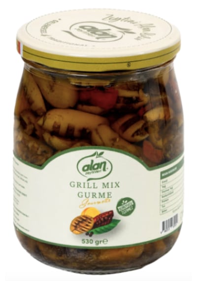 Izgara Mix Zeytin Salatası Cam Kavanoz 530 Gr
