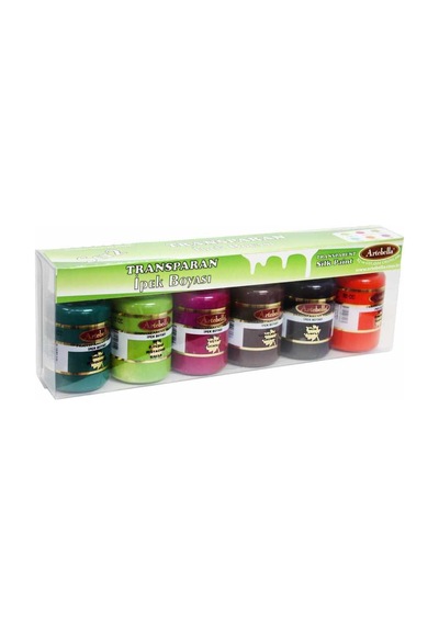 Kumaş Boyası İpek Boyası Boya Seti 50ml Boya Artebella Transparan İpek Boyası ABSTİ002 50 ml 6'Lı Set - 2
