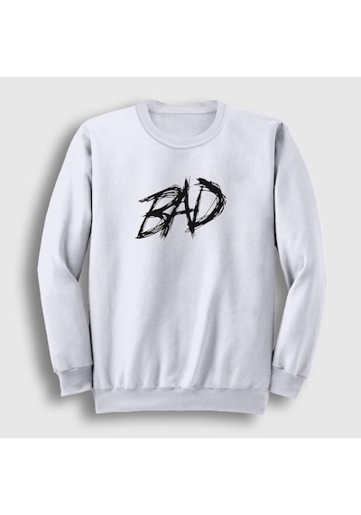 Presmono Unisex Bad Xxxtentacion Sweatshirt Beyaz