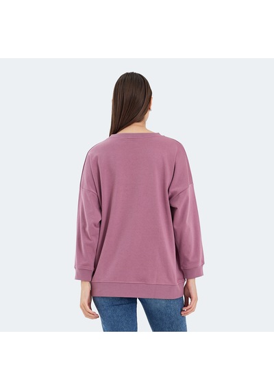Slazenger VIKENTI SW Oversize Kadın Cepli Oversıze Gül Sweatshirt