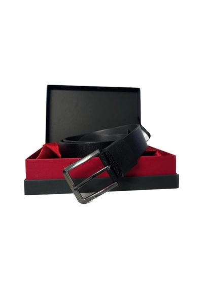 Fossil Siyah Rengi Hakiki Düz Deri Spor 4 Cm Erkek Kemeri-115 Siyah