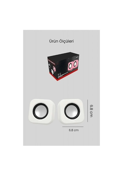 Usb Pc Hoparlör Subwoofer 2w 2 Ses Sistemi 2.0