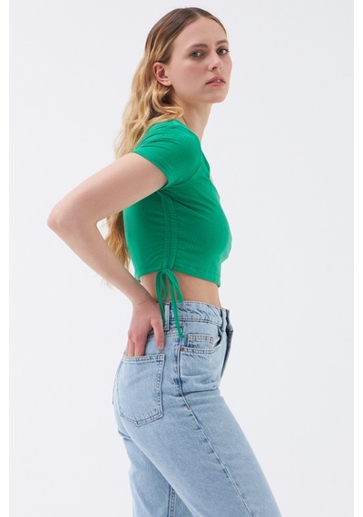 Regular Fit Kadın Tshirt K.kol Yeşil