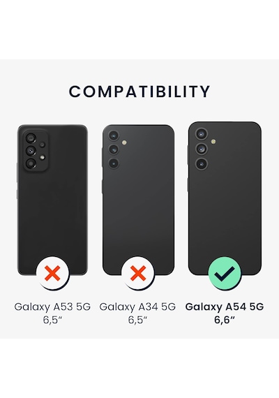 Teknomoda Samsung Galaxy Uyumlu A54 Kılıf 360 Şeffaf Ön Arka Korumalı Şeffaf Silikon