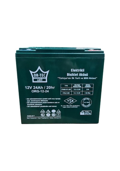 Ortec 12v 24 Ah Elektrikli Motosiklet Aküsü 5'li Set 2026 Üretim