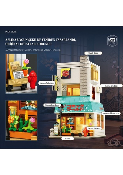 Reobrix Bookstore 66505 Brick Yapım Seti