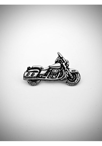 Chopper Motor 3d Metal Rozet Gümüş