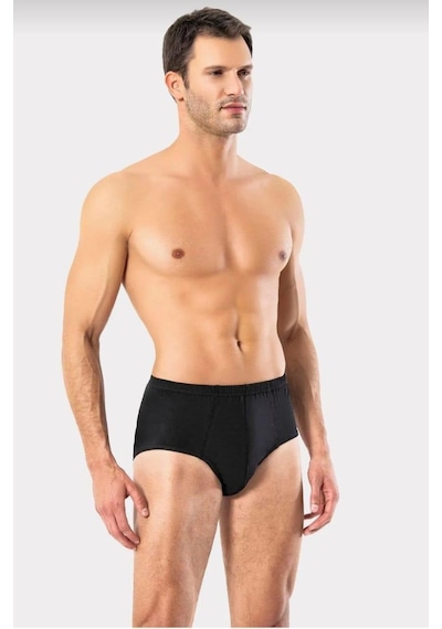 Erdem 1300 Erkek Penye Slip Külot Tekli Siyah