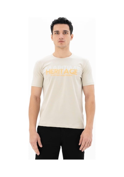 AR-MA Arma Erkek Slim Fit Bisiklet Yaka Tişört Y25344452201 Bej