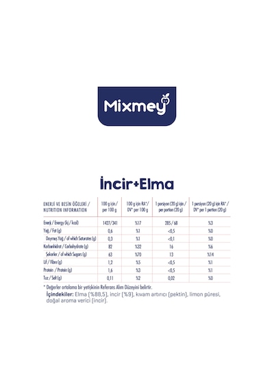 İncir Meyve Barı 18 Adet Atıştırmalıklar Vegan, Glutensiz, Koruyucusuz 20gr X 18 Adet