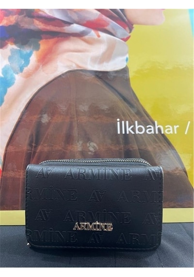 Armine C11 Bayan Cüzdan Siyah Lazer Siyah