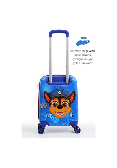 Gedox Kids Paw Patrol Lisanslı Çocuk Valizi Chase Temalı Darbeye Dayanıklı 360 Tekerlek Mavi