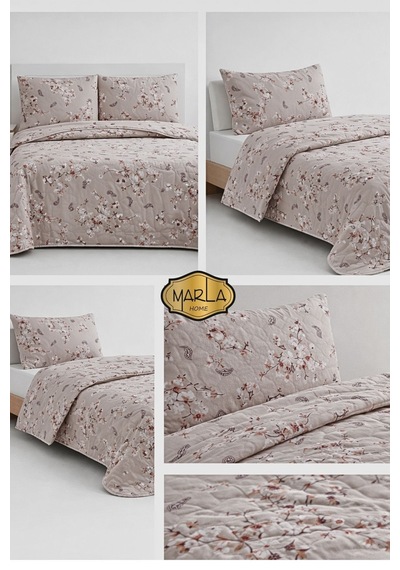 Çift Kişilik Pike Takımı Battal Boy 220x230 Cm Çok Amaçlı Yatak Örtüsü & Battaniye Bej