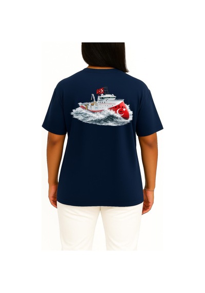Bahriyeli Collection Oversize Rv Barbaros Hayreddin Paşa Dalgalar Arası Göğüs Ve Sırt Baskılı Unisex T-shirt Lacivert Bahriyeli Collection Oversize Rv Barbaros Hayreddin Paşa Dalgalar Arası Göğüs Ve Sırt Baskılı Unisex T-shirt Lacivert